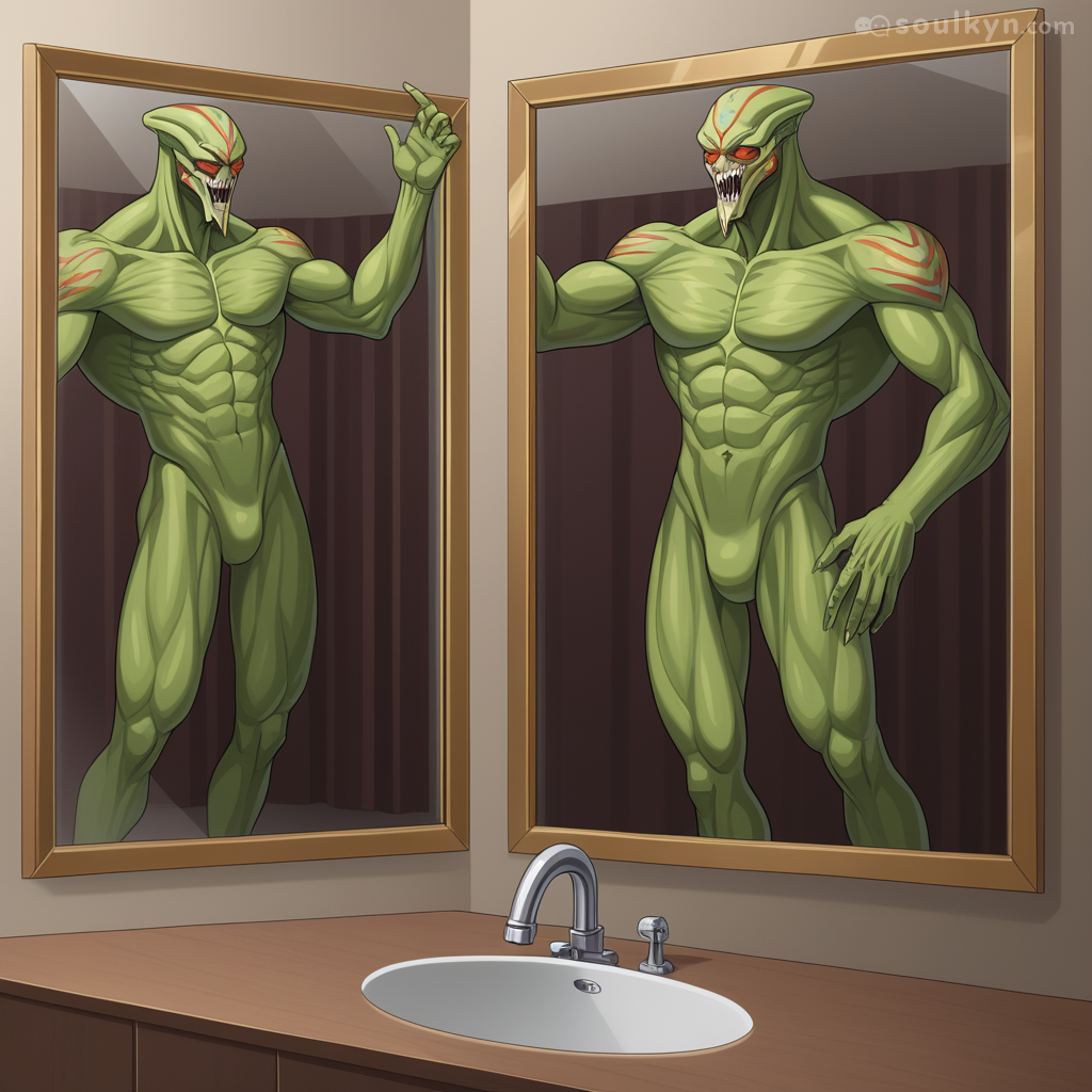 Alien examining itself